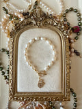 Key to My Heart Pearl Bracelet