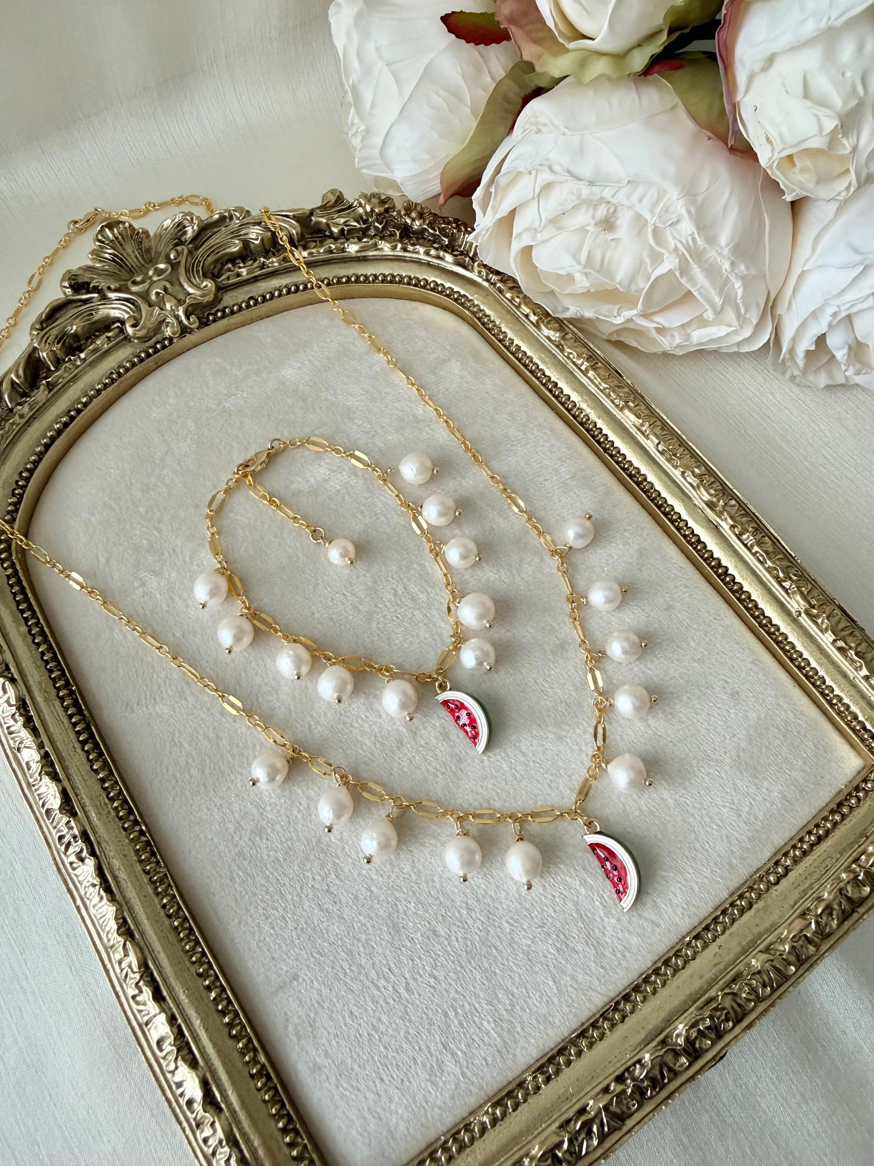 Watermelon Breeze Pearl Set