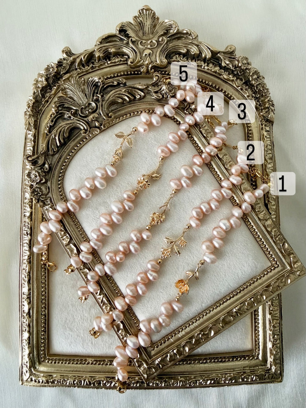 Blush Pearl Charm Bracelet