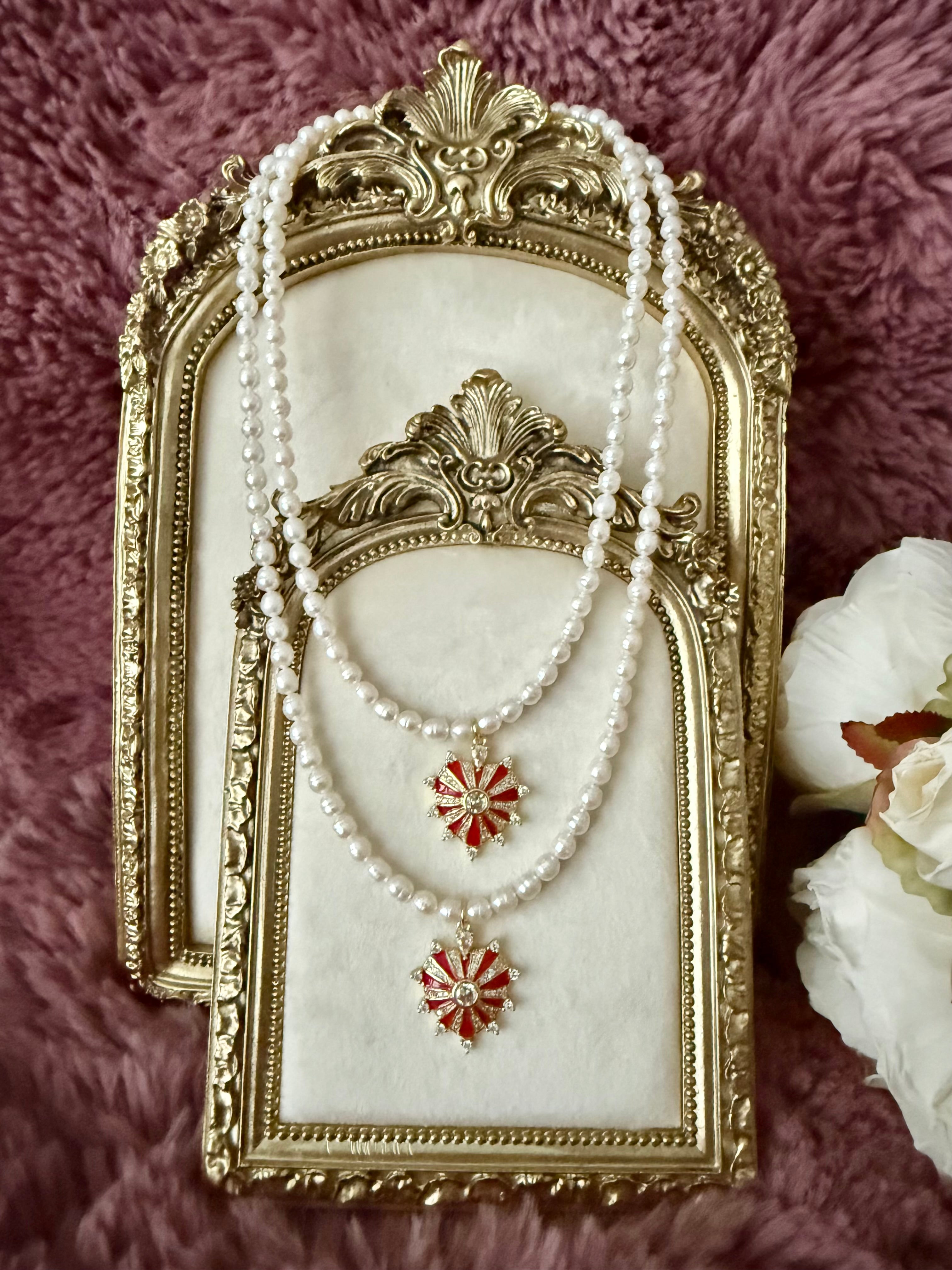 Radiant Pearl Sun Necklace