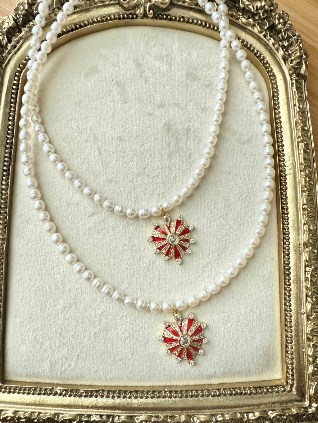 Radiant Pearl Sun Necklace