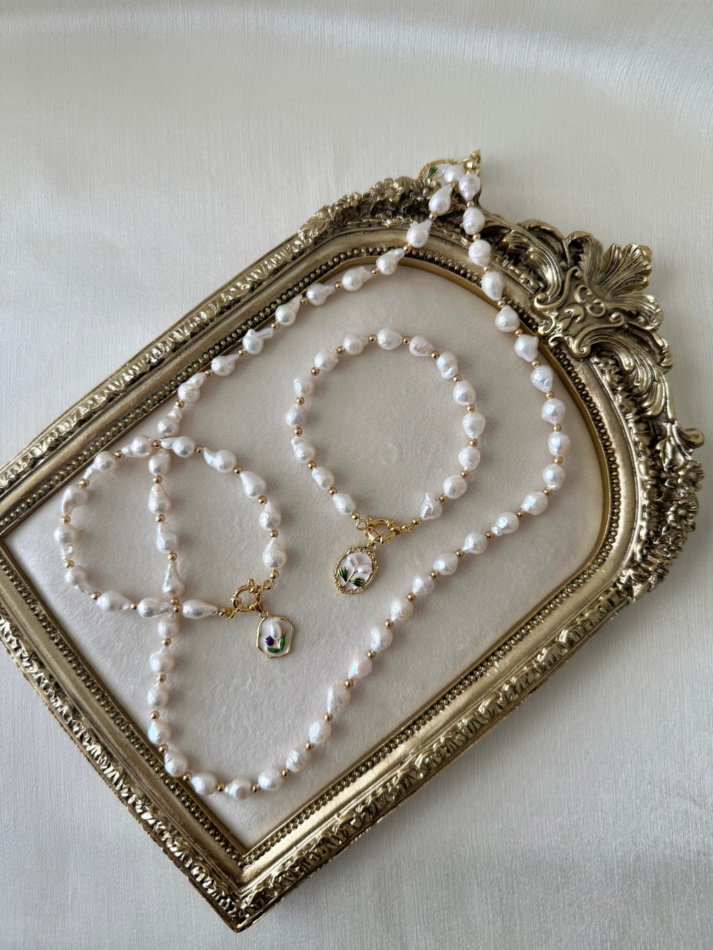 Pearl Garden Set – Baroque Freshwater Pearl Necklace & Bracelet