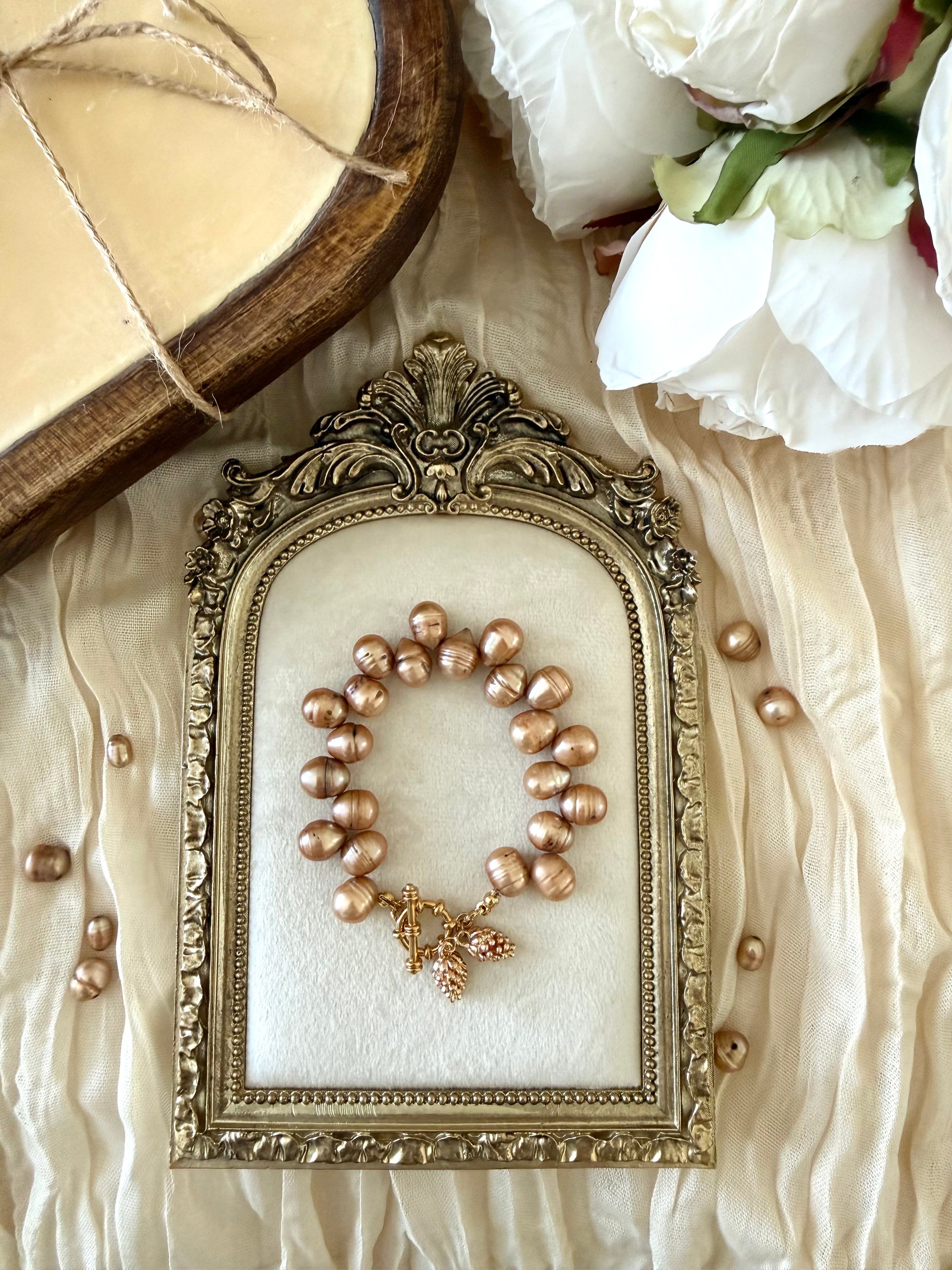 Champagne Drift Pearl Bracelet