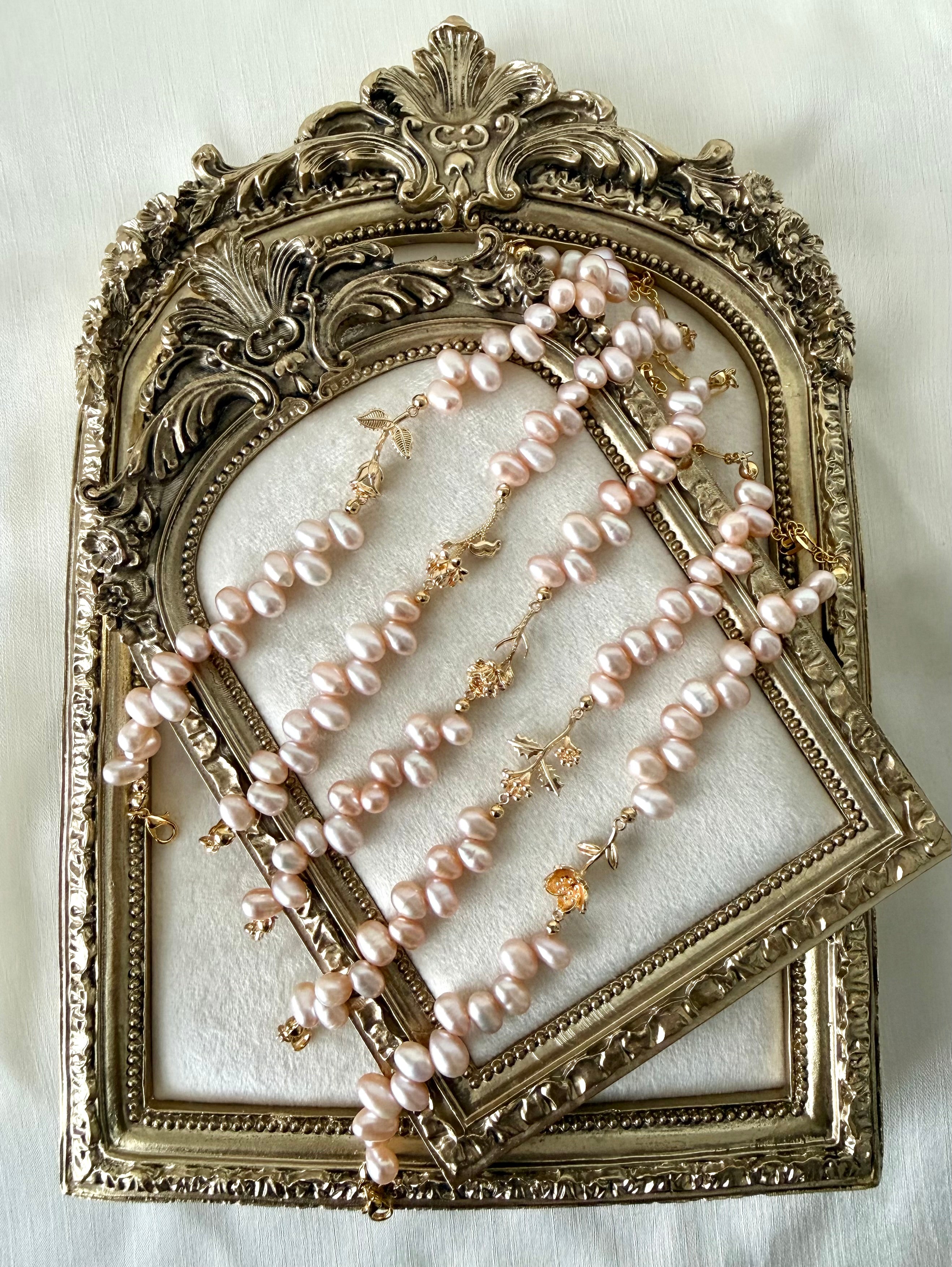 Blush Pearl Charm Bracelet
